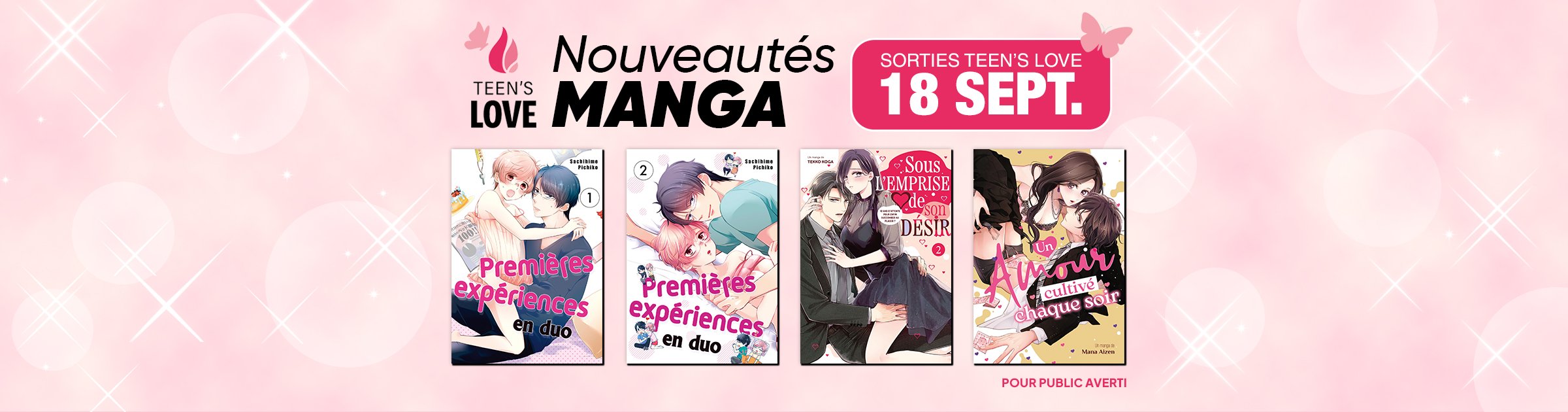 Sorties 18 Septembre : 4 nouveaux mangas Teen's Love